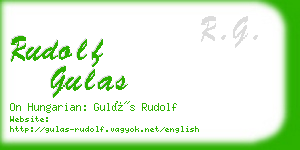 rudolf gulas business card